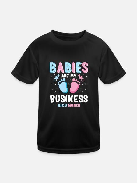 Nicu infirmière conseils bébé infirmière bébé sage-femme - T-shirt sport Enfant - noir - Devant
