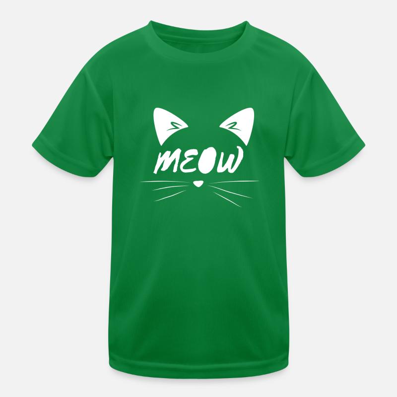 Katzengesicht Kinder Funktions-T-Shirt