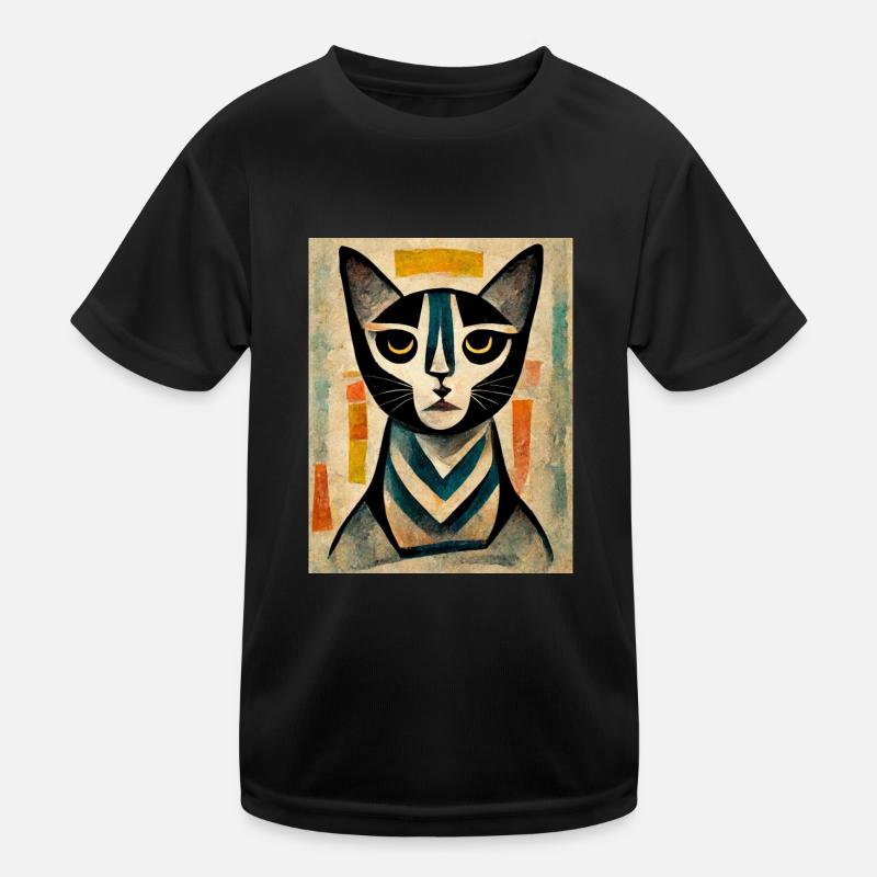 Cat abstract Kids Functional T-Shirt