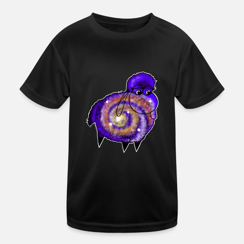 Wolly Sheepling Galaxy Gaming - Kinder Funktions-T-Shirt - Schwarz