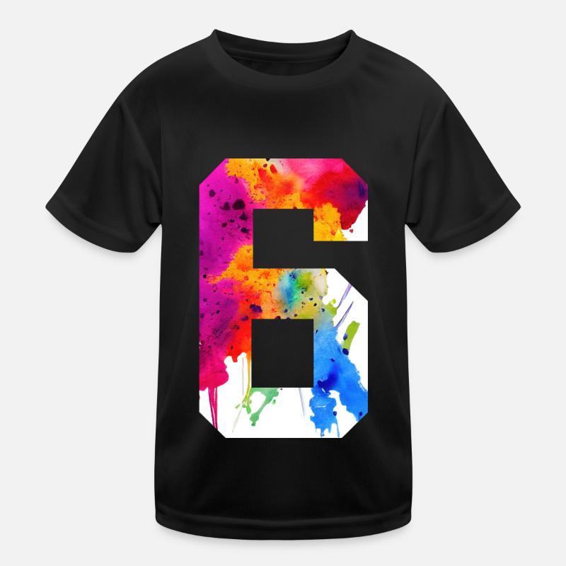 NUMBER 6 YEARS OLD 6TH BIRTHDAY Kids Functional T-Shirt