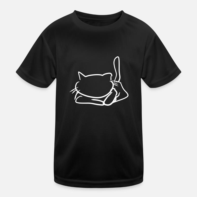 reclining sitting cat pet pet Kids Functional T-Shirt