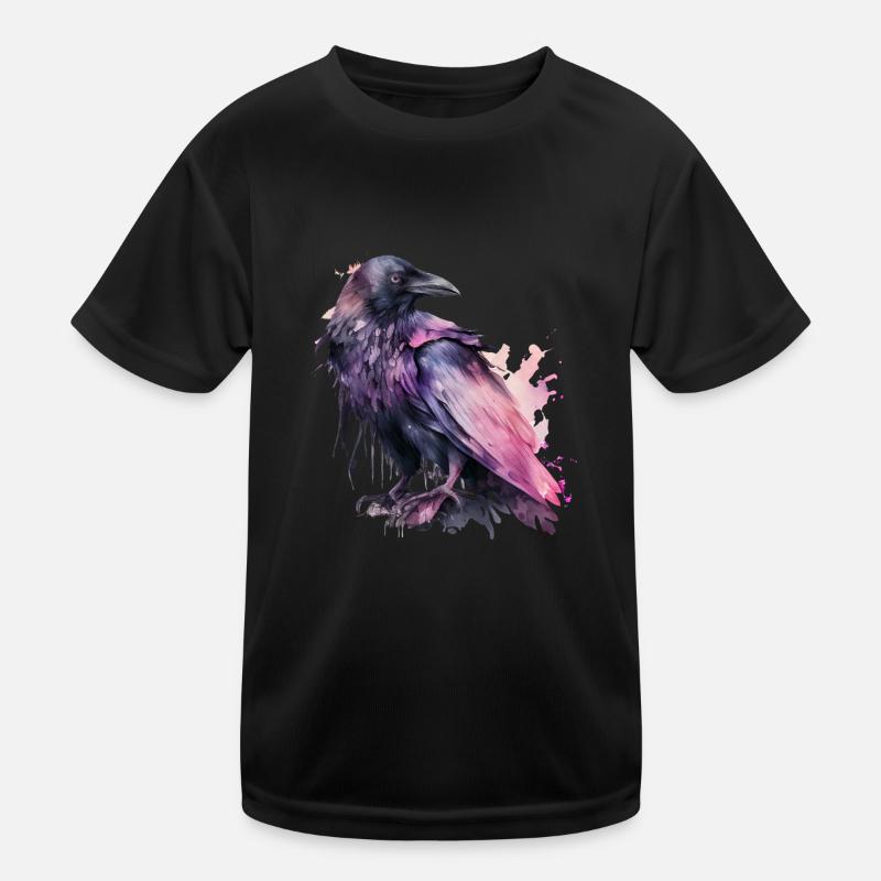 Rabe - Kinder Funktions-T-Shirt - Schwarz