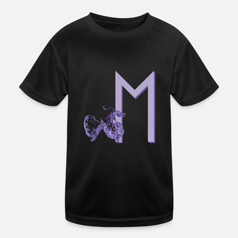 dragon violet avec rune m T-shirt sport Enfant