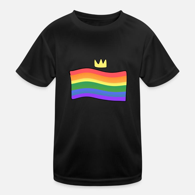 lgbt flagge regenbogen krone liebe Kinder Funktions-T-Shirt