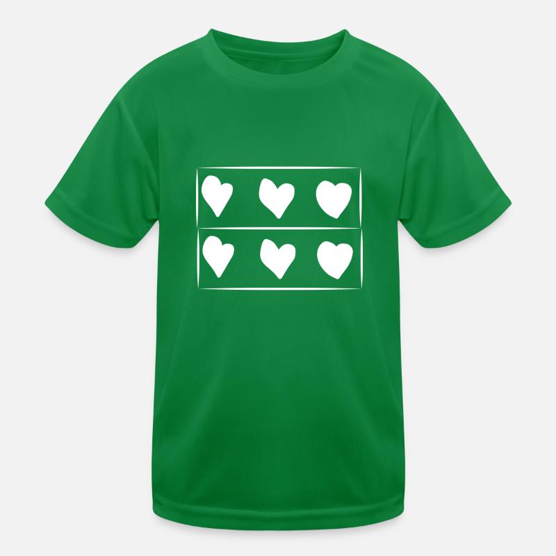 Motif rectangle de six cœurs T-shirt sport Enfant