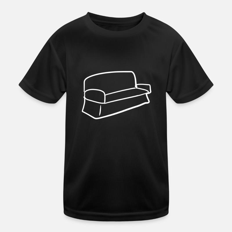 Sofa Symbol Wohnzimmer Möbel - Kinder Funktions-T-Shirt - Schwarz