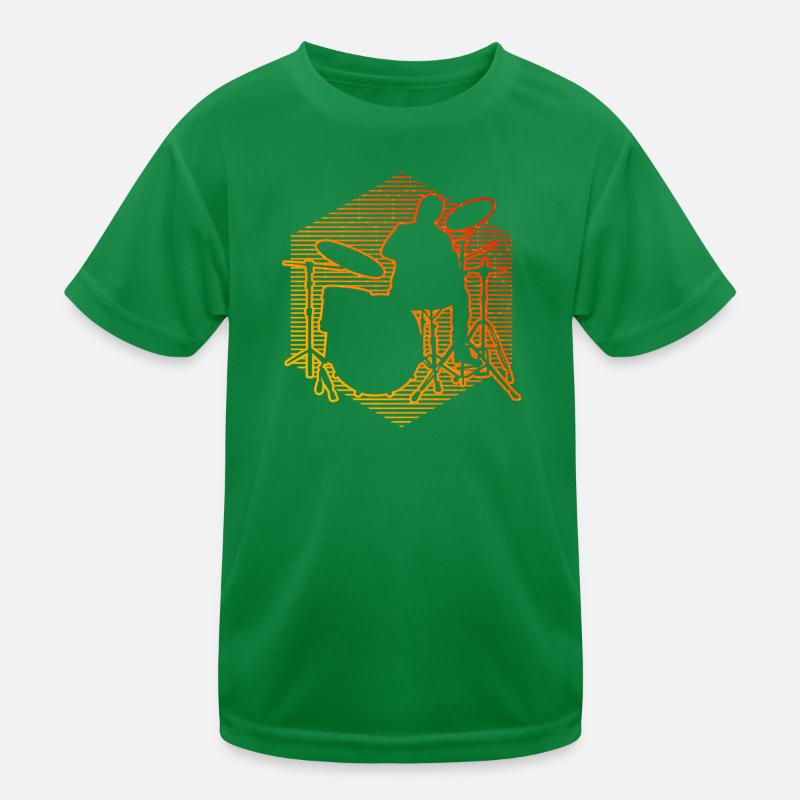 Schlagzeug Schlagzeugspieler Drum Kit Damen Kinder Funktions-T-Shirt