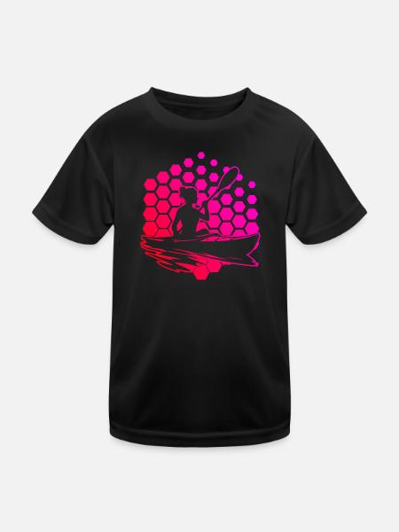 Kayak Femme Kayak Canoë Kayak Homme - T-shirt sport Enfant - noir - Devant