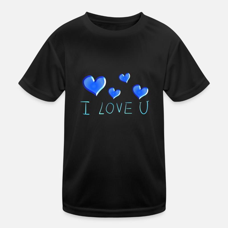 ich liebe dich herzen text valentinstag Kinder Funktions-T-Shirt
