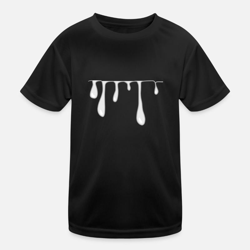 tropfen schleim linie muster Kinder Funktions-T-Shirt