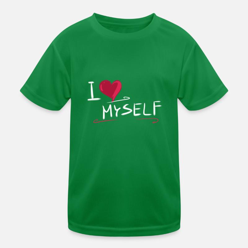ich liebe mich herz text spruch Kinder Funktions-T-Shirt