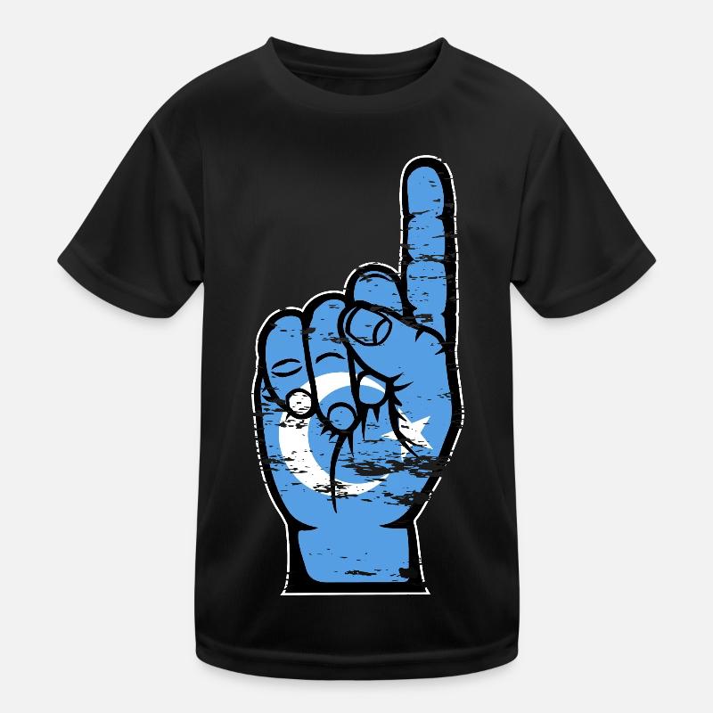 Uiguren Flagge Nummer 1 used Kinder Funktions-T-Shirt