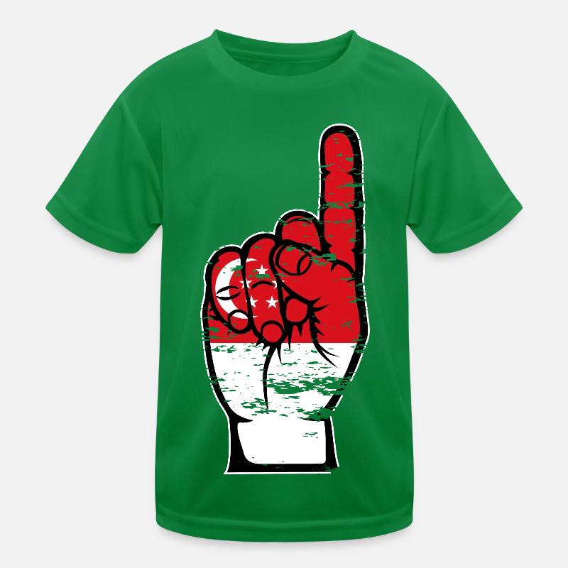 Singapur Flagge Nummer 1 used Kinder Funktions-T-Shirt