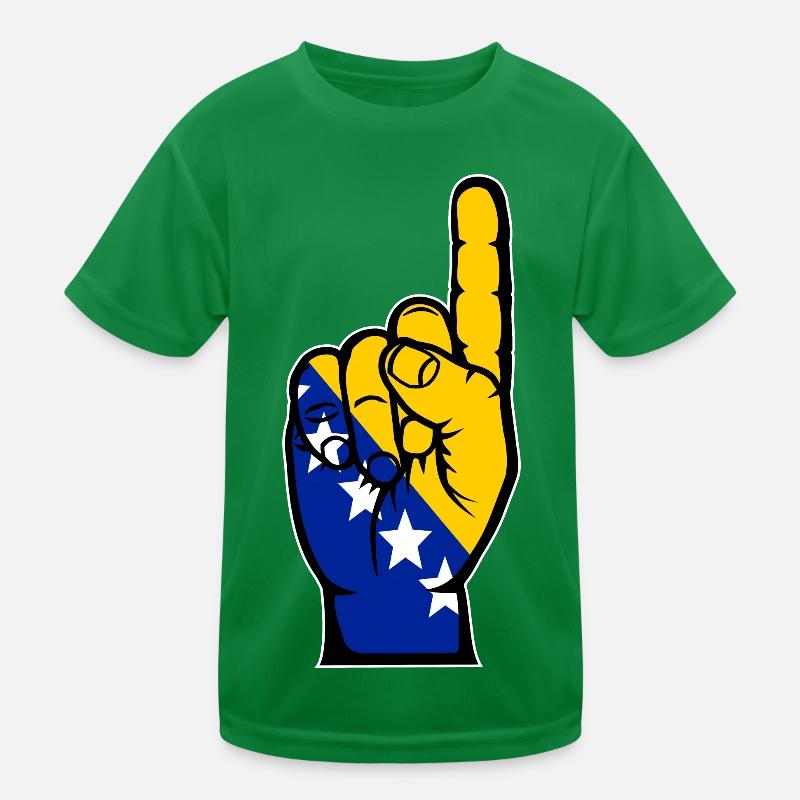 Bosnien Flagge Nummer 1 Kinder Funktions-T-Shirt