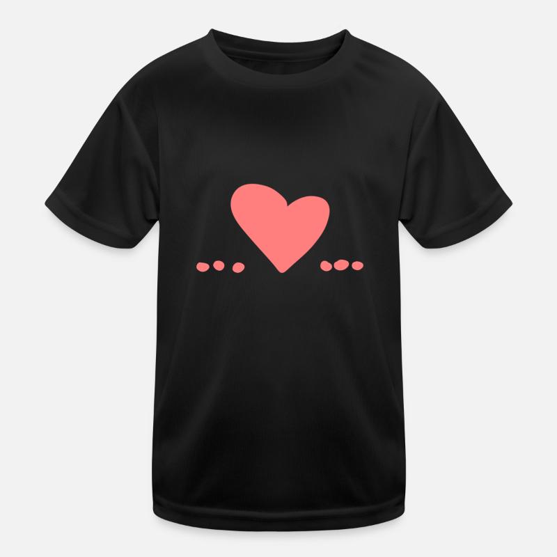 Heart Love Symbol Point Dots Pink Kids Functional T-Shirt