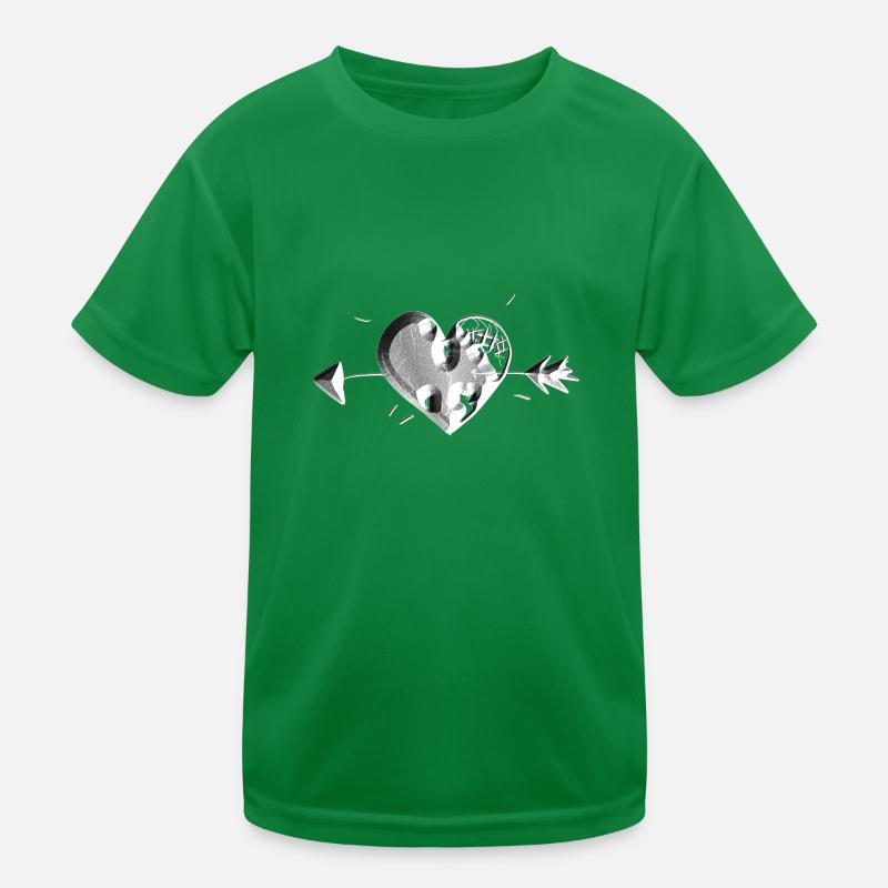 symbole de cœur cicatrices de flèche grises T-shirt sport Enfant