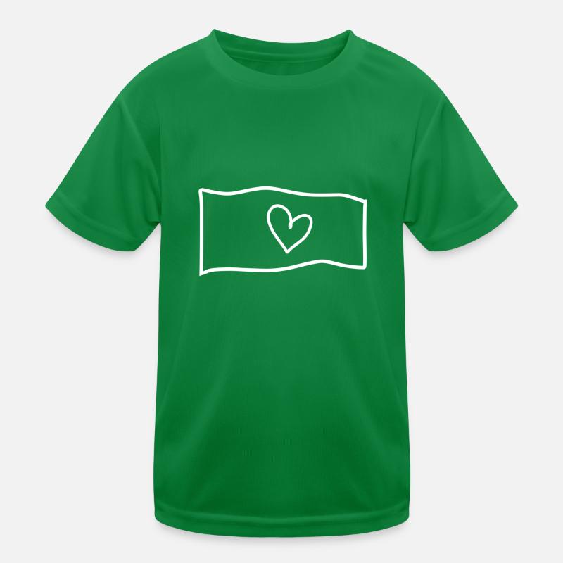 herz flagge symbol form liebe Kinder Funktions-T-Shirt