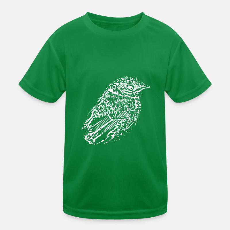 Blanc oiseau T-shirt sport Enfant