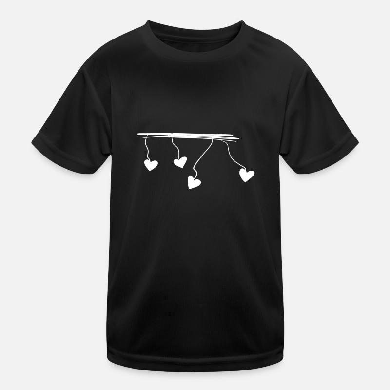 heart line heart line lines Kids Functional T-Shirt