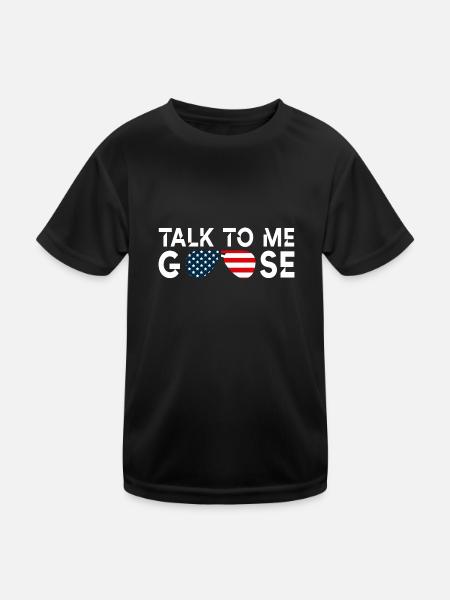 Talk to me goose - Kids Functional T-Shirt - black - Front