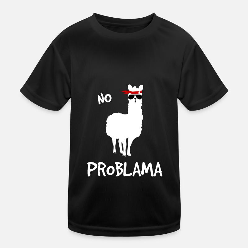 No Problama white Kids Functional T-Shirt