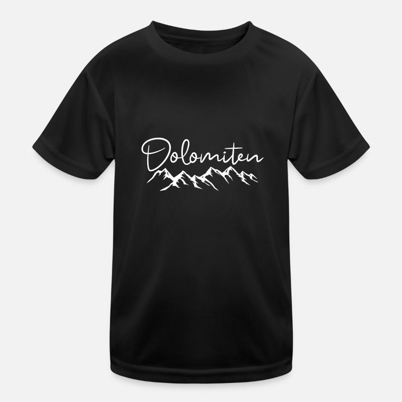 Dolomites Alps Mountains - Kids Functional T-Shirt - black
