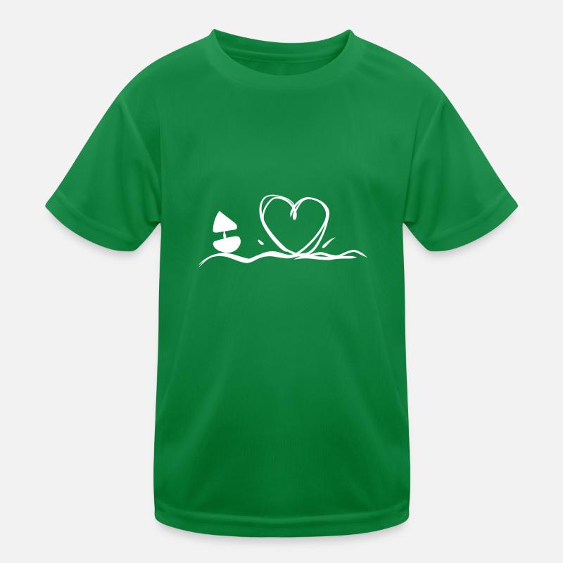 herz wasser schwimmen boot Kinder Funktions-T-Shirt