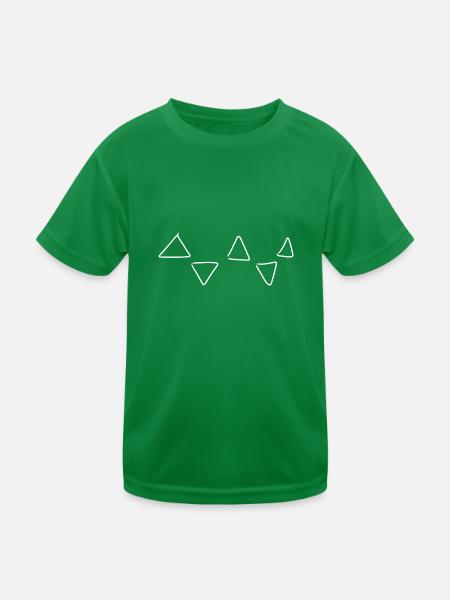 dreick muster dreieckig - Kinder Funktions-T-Shirt - Kelly Green - Vorne