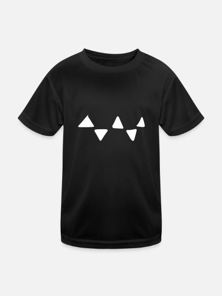 Triangular Pattern Triangular Shapes - Kids Functional T-Shirt - black - Front