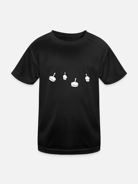 manger des bonbons au muffin à gâteau - T-shirt sport Enfant - noir - Devant