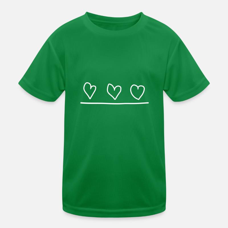 Three Hearts Heart Line Kids Functional T-Shirt