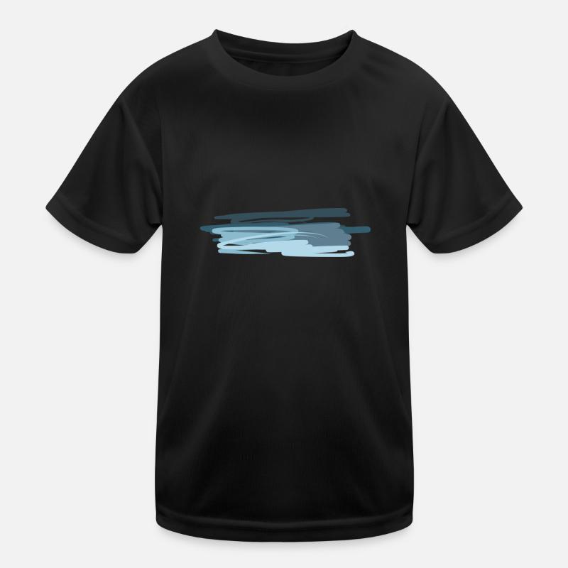 line line blue lines strokes line stroke Kids Functional T-Shirt