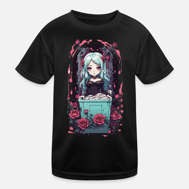 Anime Goth Chibi Vampir egirl Kawaii Design Kinder Funktions-T-Shirt