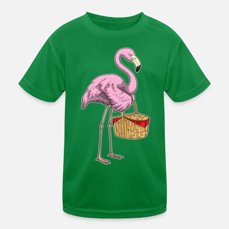 Flamingo Picknick Korb Kinder Funktions-T-Shirt