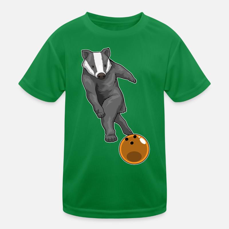 Dachs Bowling Bowlingkugel Kinder Funktions-T-Shirt