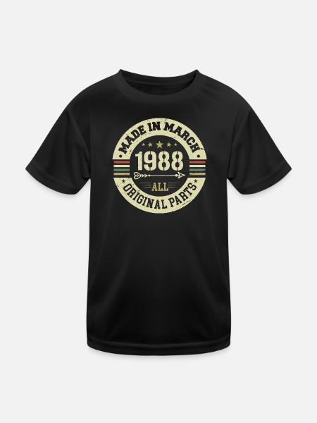 Legendary since March 1988 - Kids Functional T-Shirt - black - Front