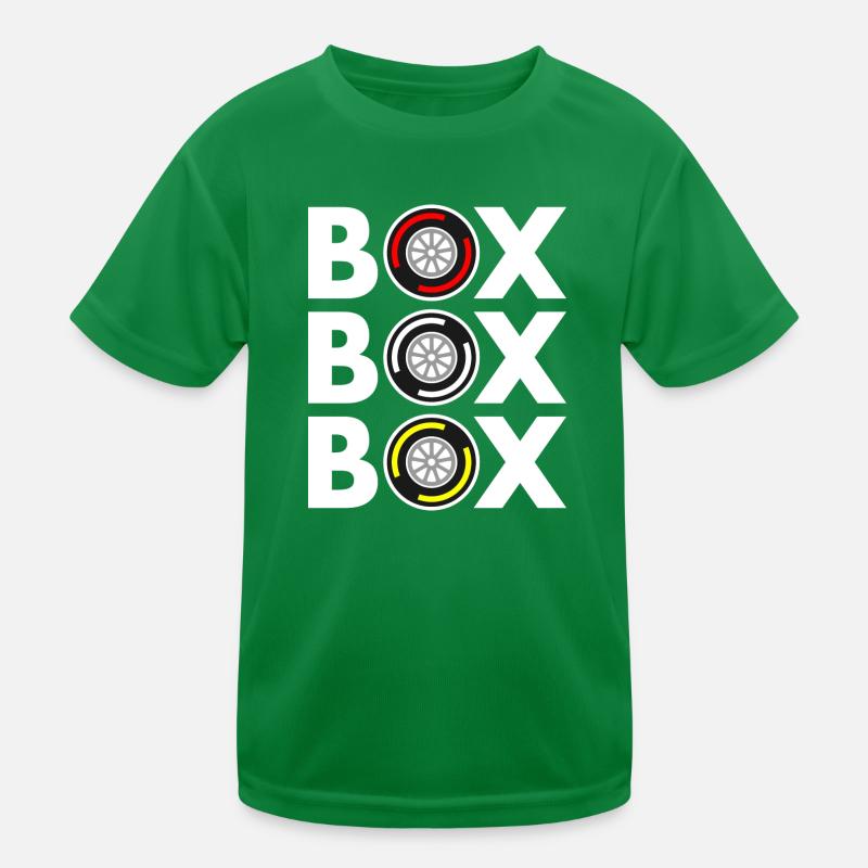 Box Box Box Grand Prix Tyre Compound White Design Kids Functional T-Shirt