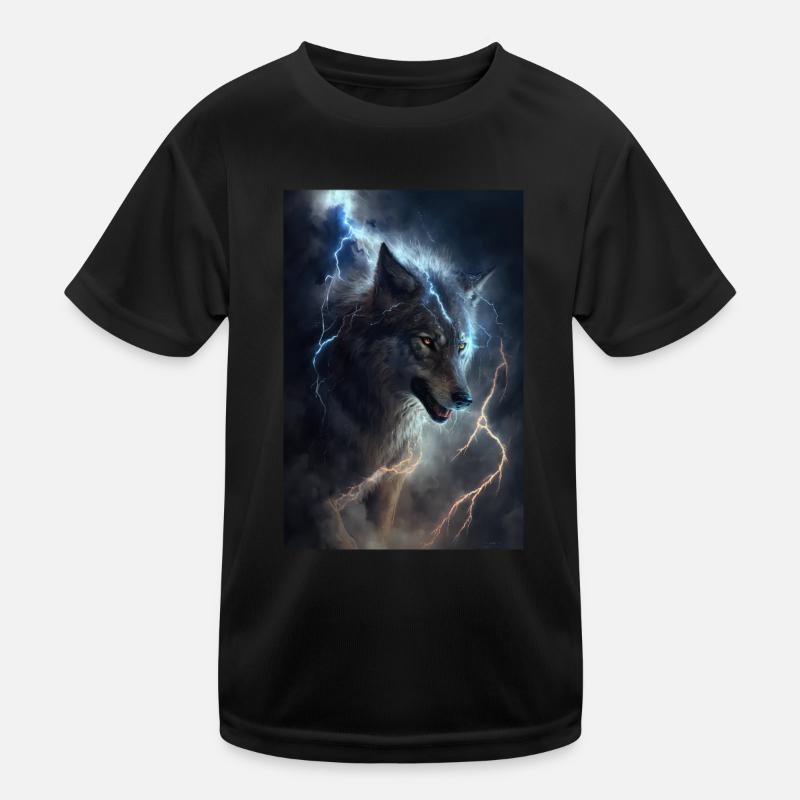 Wolf Blitz Thunder Epic Cool Epic Wolves T-shirt sport Enfant
