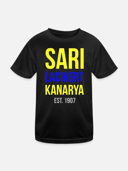 Kanarya - Kinder Funktions-T-Shirt - Schwarz - Vorne
