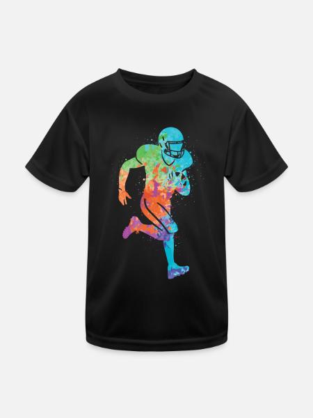 Football américain Sports Hommes Garçons Football - T-shirt sport Enfant - noir - Devant