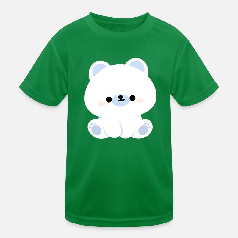 Cute Polar Bear Kids Functional T-Shirt