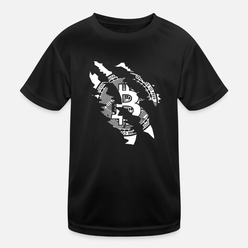 Cryptocurrency Bitcoin Art Kids Functional T-Shirt