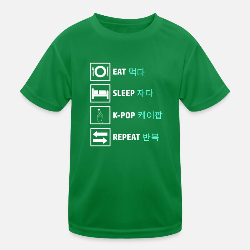 K-Pop Musique Pop Coréenne Lettres Coréennes T-shirt sport Enfant