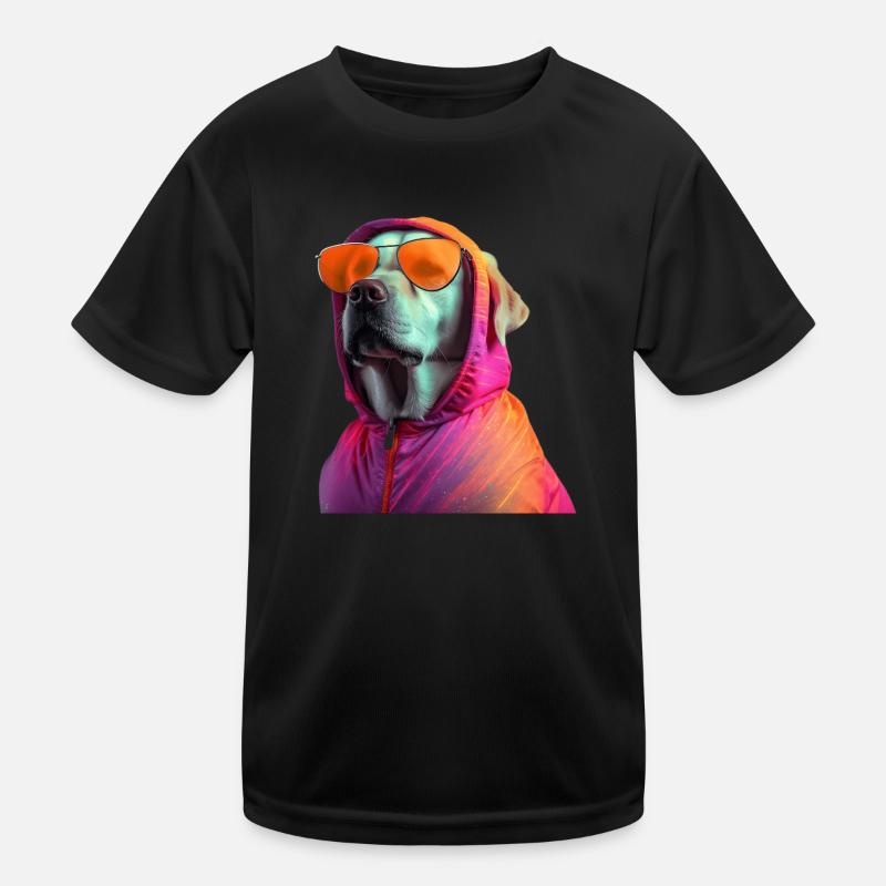 Chien labrador avec lunettes de soleil T-shirt sport Enfant