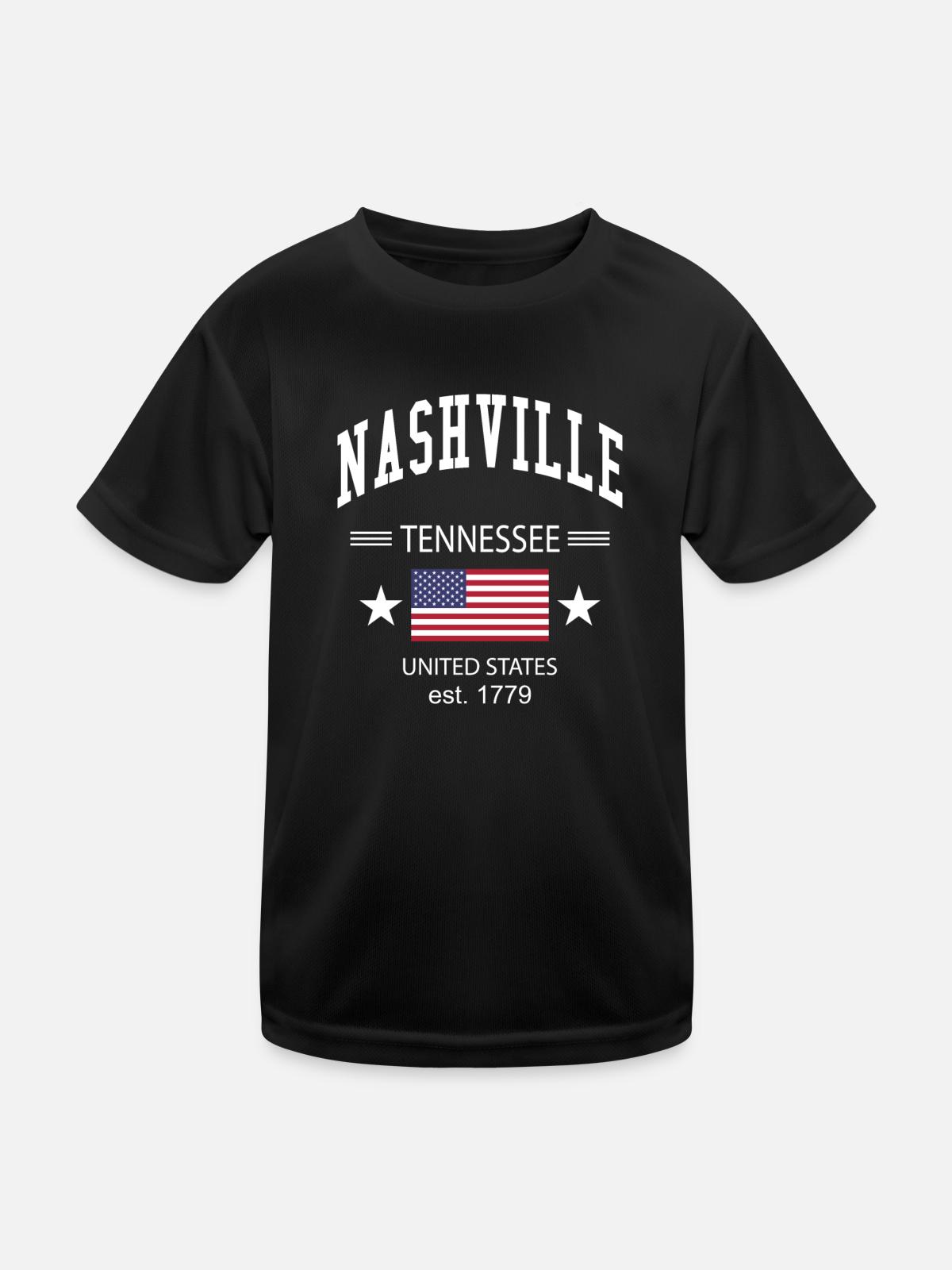 Nashville - Kids Functional T-Shirt - black - Front