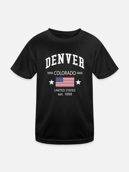 Denver - Kids Functional T-Shirt - black - Front