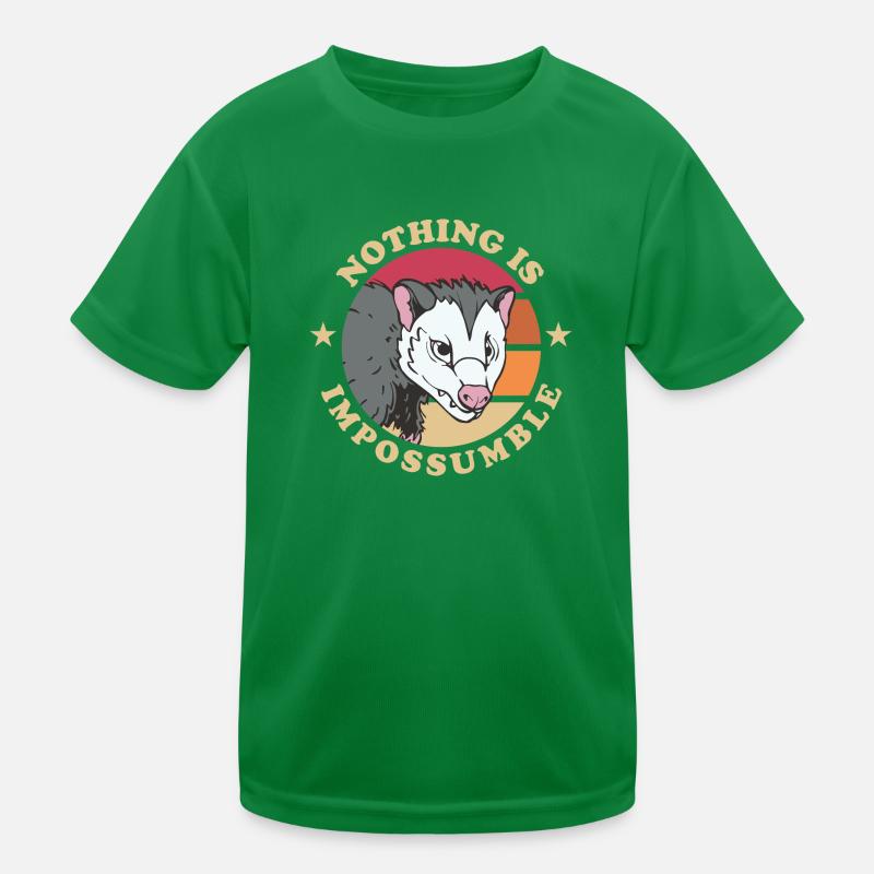 Nothing is Impossumble Opossum Kinder Funktions-T-Shirt