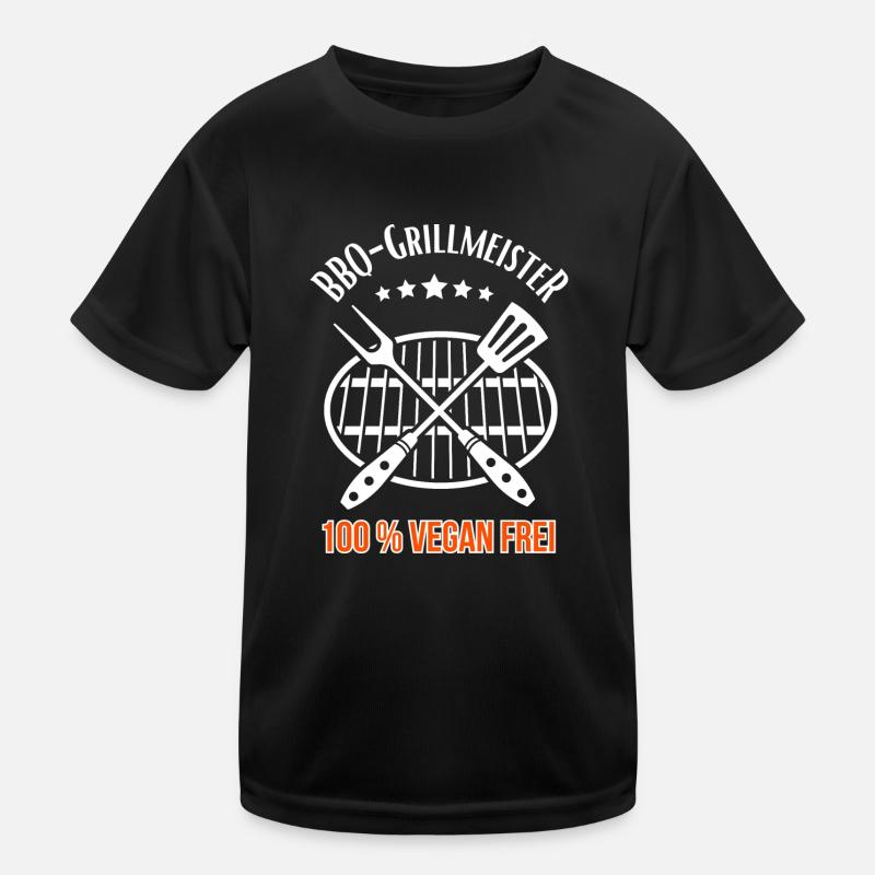 BBQ-Grillmeister 100 % Vegan frei Kinder Funktions-T-Shirt