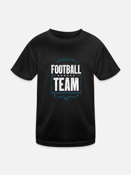 Football Team - Kids Functional T-Shirt - black - Front